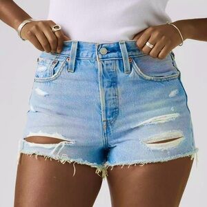 Levi's 501 Original High Rise Distressed Short | Brand New